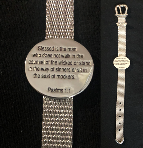 Silver Psalms 1:1 Bracelet