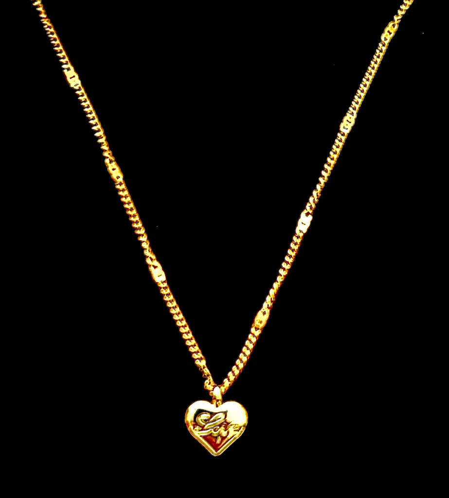 Gold LOVE Heart Necklace