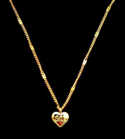 Gold LOVE Heart Necklace