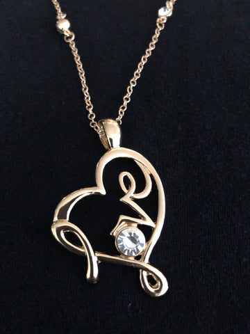 Open Heart LOVE Necklace