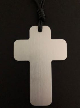 Large Silver Cross Necklace