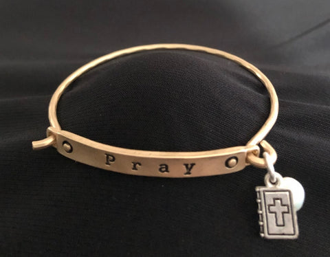 Gold Pray Bracelet