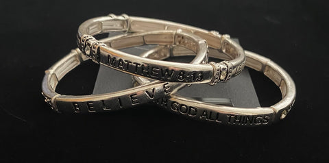 Matthew 8:13 Silver Bracelet
