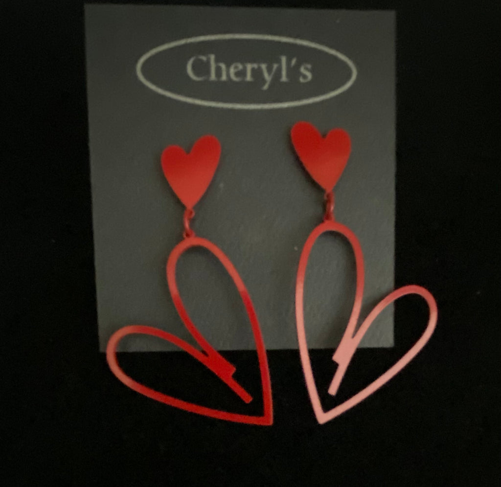 Red Heart Earrings