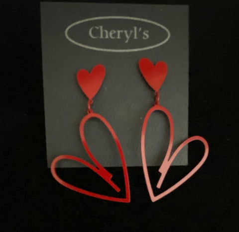 Red Heart Earrings