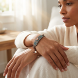 Elegant and Dainty Turquoise and Brass Bracelet
