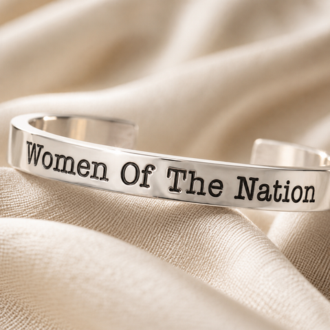 Women of the Nation Silver Cuff Prayer bracelet