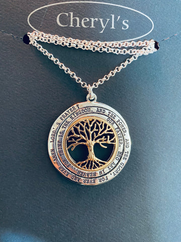 Lord's Prayer w/ Tree of Life Necklace
