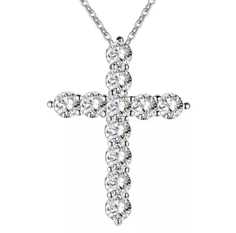 Dainty Silver Cross Necklace