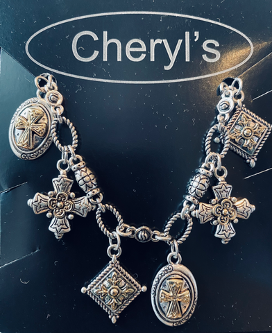 Believe, Faith, Hope, Love Tiffany Toggle silver close charm bracelet