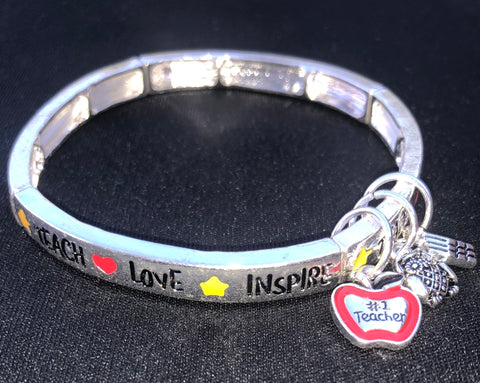 Teach, Love, Inspire stretch Bracelet