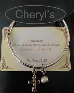 Come to Me Matt. 11:28 hard bangle bracelet