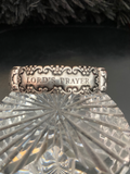 Lord's Prayer antique look silver stretch Bracelet