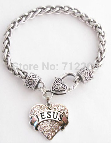Silver "Jesus" Clasp Bracelet